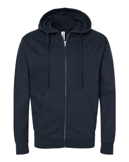 Independent Trading Co. Midweight Full-Zip Hooded Sweatshirt SS4500Z - Navy