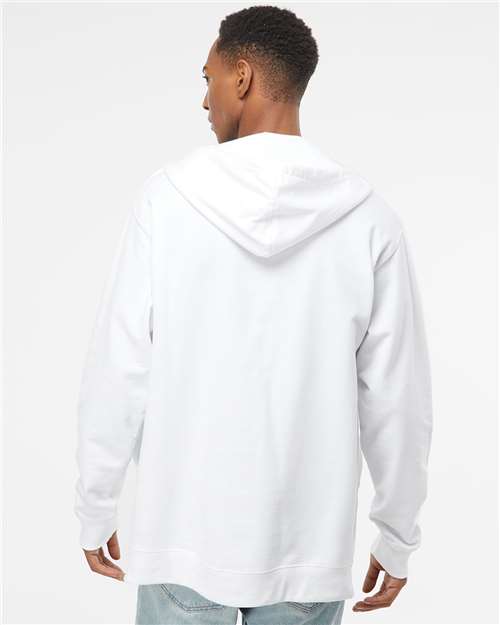 Independent Trading Co. Midweight Full-Zip Hooded Sweatshirt SS4500Z - White