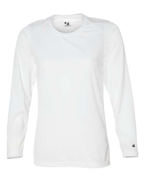 Badger Women's B-Core Long Sleeve T-Shirt 4164 - White