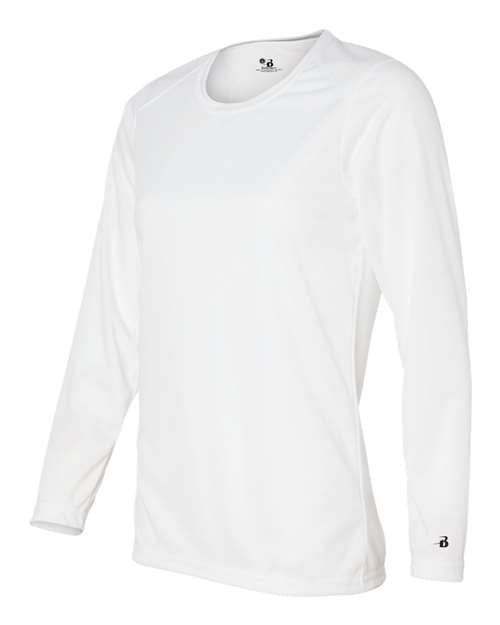 Badger Women's B-Core Long Sleeve T-Shirt 4164 - White