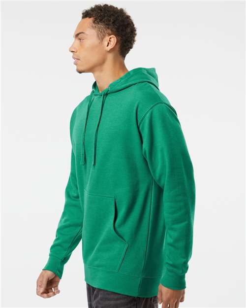 Independent Trading Co. Midweight Hooded Sweatshirt SS4500 - Kelly Green Heather