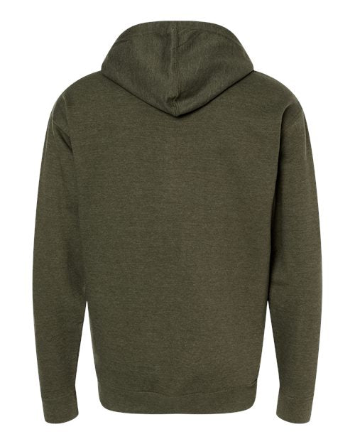 Independent Trading Co. Midweight Full-Zip Hooded Sweatshirt SS4500Z - Army Heather