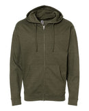 Independent Trading Co. Midweight Full-Zip Hooded Sweatshirt SS4500Z - Army Heather