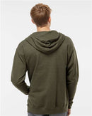 Independent Trading Co. Midweight Full-Zip Hooded Sweatshirt SS4500Z - Army Heather