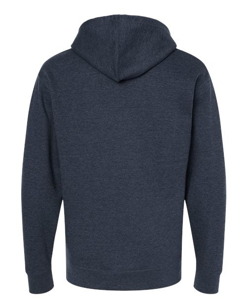 Independent Trading Co. Midweight Full-Zip Hooded Sweatshirt SS4500Z - Classic Navy Heather