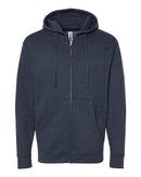 Independent Trading Co. Midweight Full-Zip Hooded Sweatshirt SS4500Z - Classic Navy Heather