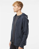 Independent Trading Co. Midweight Full-Zip Hooded Sweatshirt SS4500Z - Classic Navy Heather