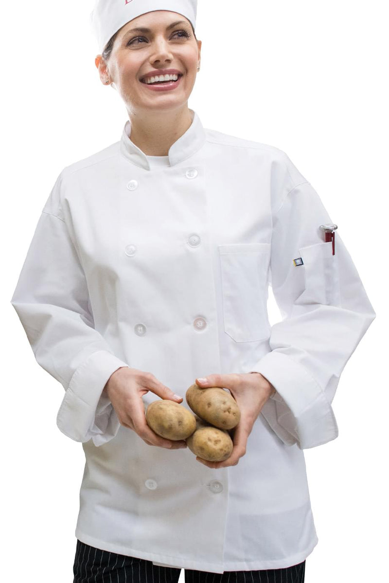 Edwards 10 Button Chef Coat With Mesh [