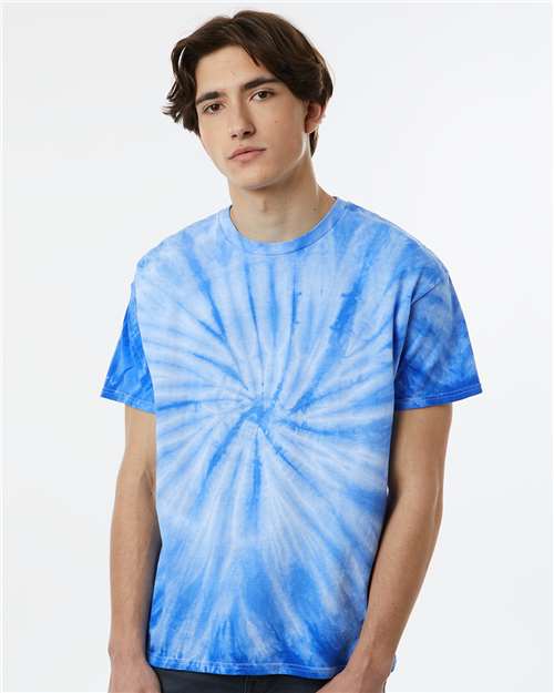 Dyenomite Cyclone Pinwheel Tie-Dyed T-Shirt 200CY - Royal