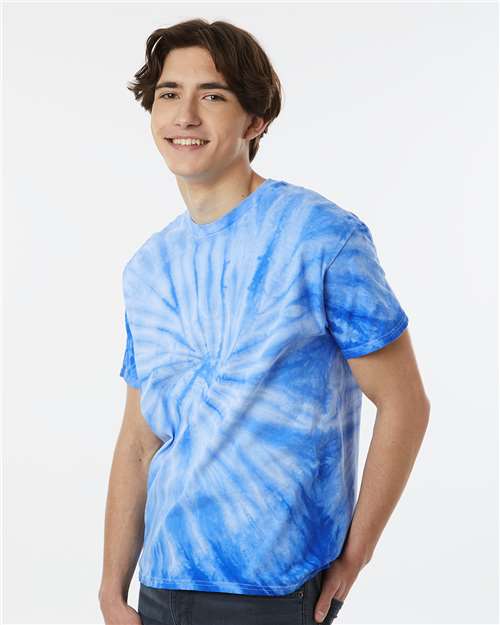 Dyenomite Cyclone Pinwheel Tie-Dyed T-Shirt 200CY - Royal