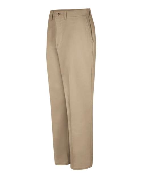 Red Kap Plain Front Casual Cotton Pants PC44 - Khaki - 32I