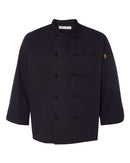 Chef Designs Black Knot Button Chef Coat 0427