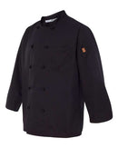 Chef Designs Black Knot Button Chef Coat 0427