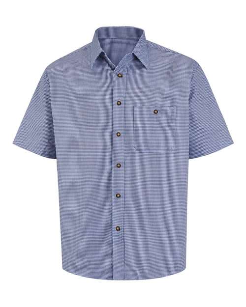 Red Kap Mini-Plaid Uniform Short Sleeve Shirt SP84
