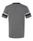 Augusta Sportswear V-Neck Jersey with Striped Sleeves 360 - Graphite/ Black/ White