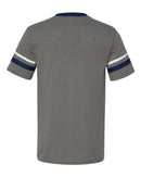 Augusta Sportswear V-Neck Jersey with Striped Sleeves 360 - Graphite/ Navy/ White
