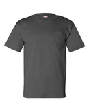 Bayside USA-Made Pocket T-Shirt 7100 - Charcoal