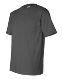 Bayside USA-Made Pocket T-Shirt 7100 - Charcoal