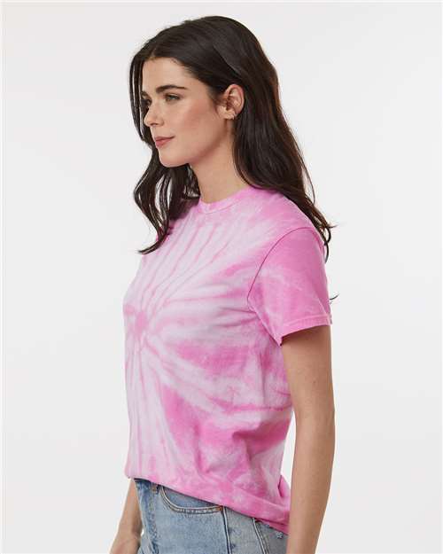 Dyenomite Cyclone Pinwheel Tie-Dyed T-Shirt 200CY - Pink