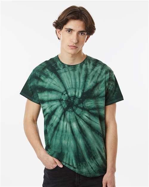 Dyenomite Cyclone Pinwheel Tie-Dyed T-Shirt 200CY - Forest