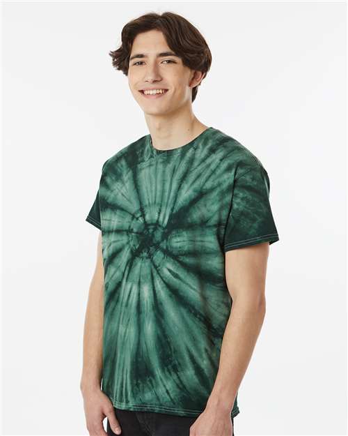 Dyenomite Cyclone Pinwheel Tie-Dyed T-Shirt 200CY - Forest