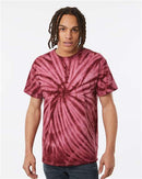 Dyenomite Cyclone Pinwheel Tie-Dyed T-Shirt 200CY - Maroon