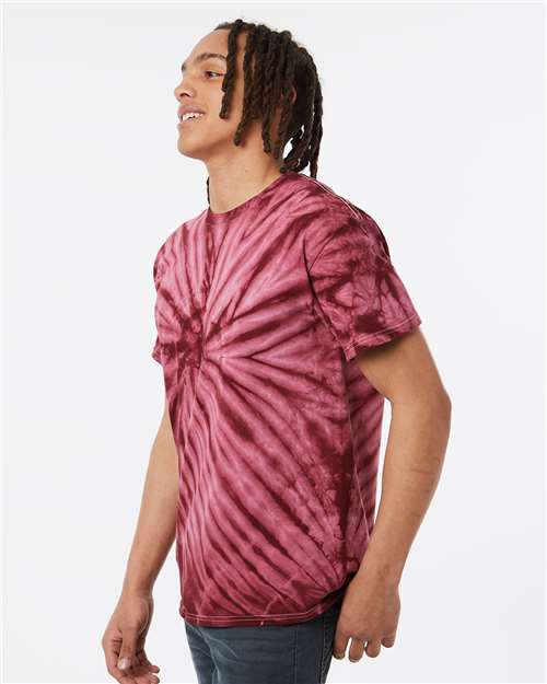 Dyenomite Cyclone Pinwheel Tie-Dyed T-Shirt 200CY - Maroon