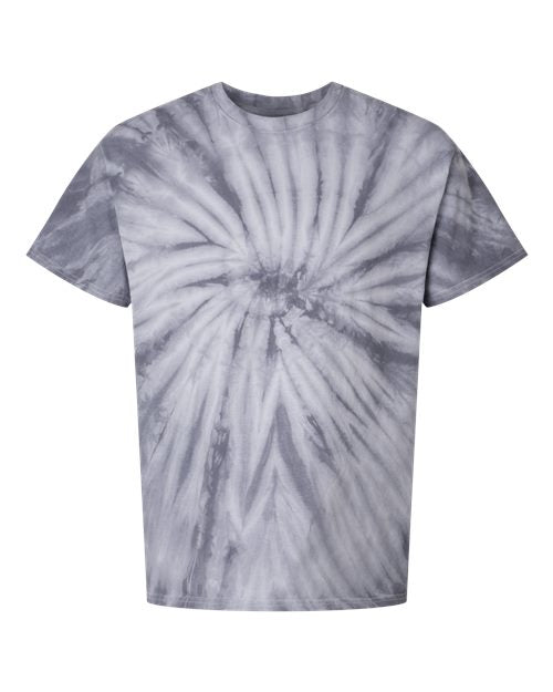 Dyenomite Cyclone Pinwheel Tie-Dyed T-Shirt 200CY - Silver