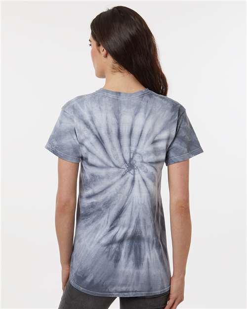 Dyenomite Cyclone Pinwheel Tie-Dyed T-Shirt 200CY - Silver