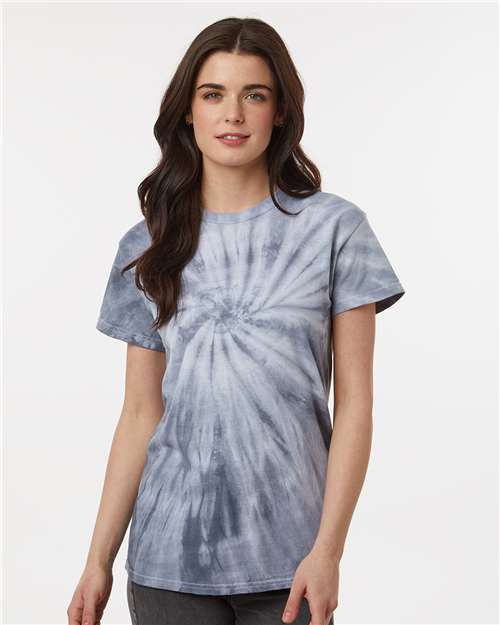 Dyenomite Cyclone Pinwheel Tie-Dyed T-Shirt 200CY - Silver