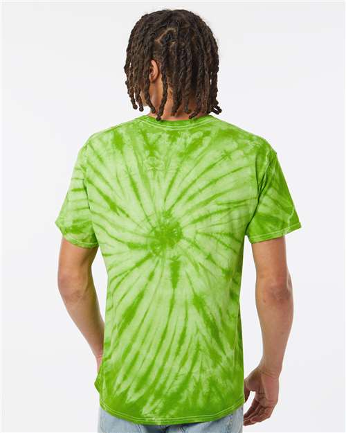 Dyenomite Cyclone Pinwheel Tie-Dyed T-Shirt 200CY - Lime