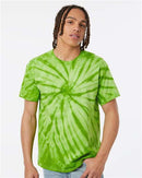 Dyenomite Cyclone Pinwheel Tie-Dyed T-Shirt 200CY - Lime