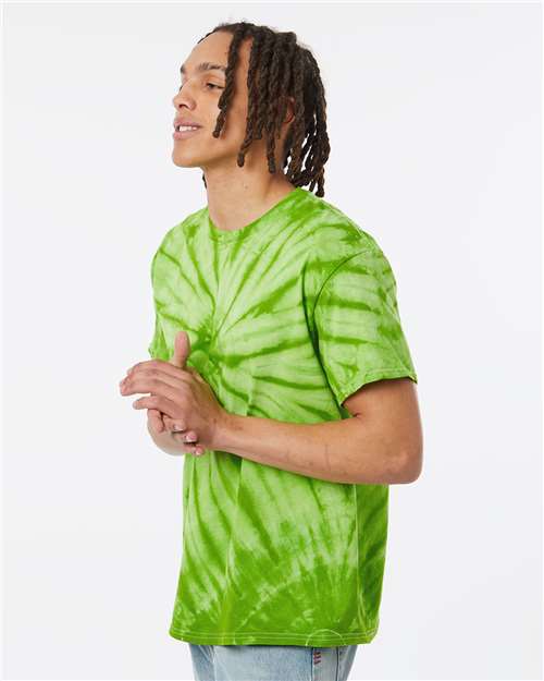 Dyenomite Cyclone Pinwheel Tie-Dyed T-Shirt 200CY - Lime