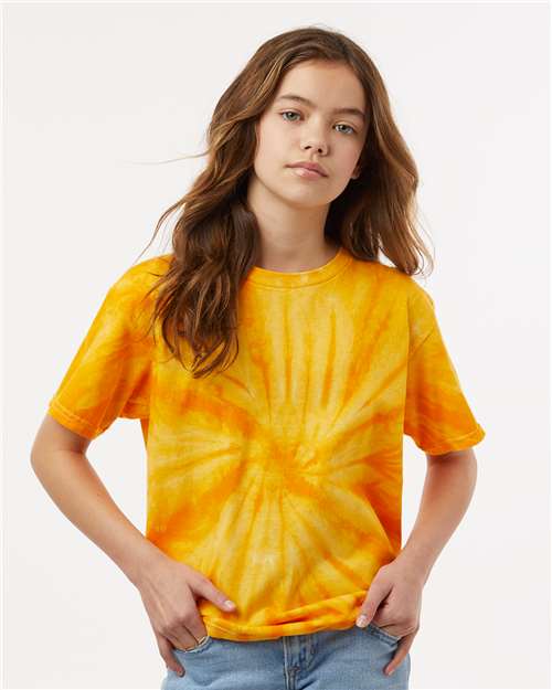 Dyenomite Youth Cyclone Pinwheel Tie-Dyed T-Shirt 20BCY