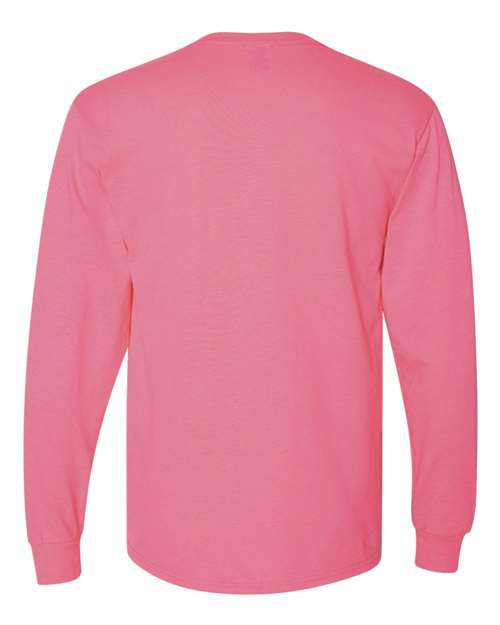 JERZEES Dri-Power® Long Sleeve 50/50 T-Shirt 29LSR - Neon Pink