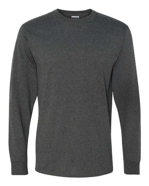JERZEES Dri-Power® Long Sleeve 50/50 T-Shirt 29LSR - Black Heather