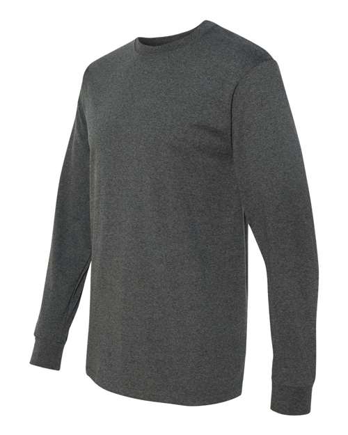 JERZEES Dri-Power® Long Sleeve 50/50 T-Shirt 29LSR - Black Heather