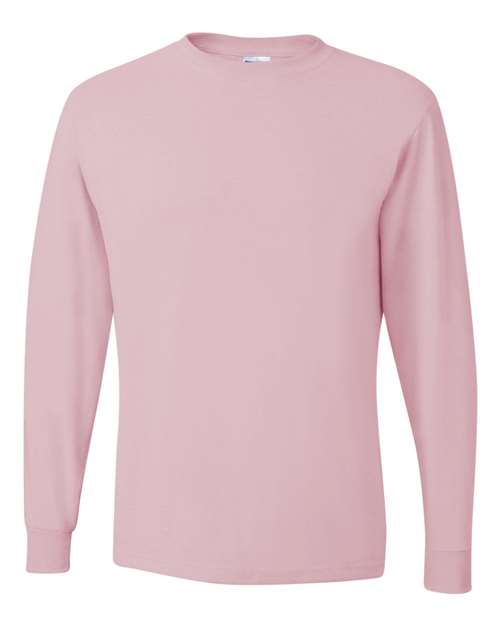 JERZEES Dri-Power® Long Sleeve 50/50 T-Shirt 29LSR - Classic Pink