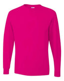 JERZEES Dri-Power® Long Sleeve 50/50 T-Shirt 29LSR - Cyber Pink