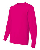 JERZEES Dri-Power® Long Sleeve 50/50 T-Shirt 29LSR - Cyber Pink