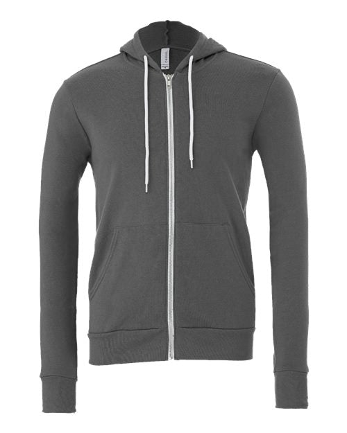 BELLA + CANVAS Sponge Fleece Full-Zip Hoodie 3739 - Asphalt