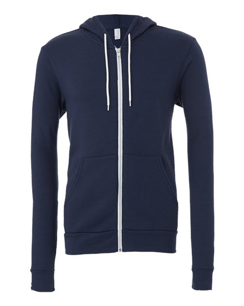 BELLA + CANVAS Sponge Fleece Full-Zip Hoodie 3739 - Navy