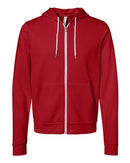 BELLA + CANVAS Sponge Fleece Full-Zip Hoodie 3739 - Red
