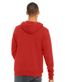 BELLA + CANVAS Sponge Fleece Full-Zip Hoodie 3739 - Red