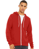 BELLA + CANVAS Sponge Fleece Full-Zip Hoodie 3739 - Red