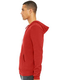 BELLA + CANVAS Sponge Fleece Full-Zip Hoodie 3739 - Red