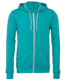 BELLA + CANVAS Sponge Fleece Full-Zip Hoodie 3739 - Teal