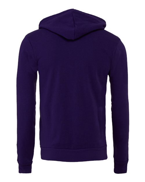 BELLA + CANVAS Sponge Fleece Full-Zip Hoodie 3739 - Team Purple