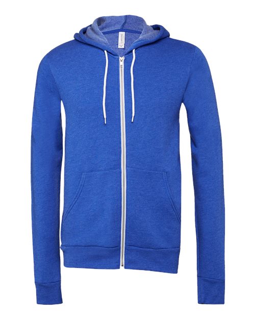 BELLA + CANVAS Sponge Fleece Full-Zip Hoodie 3739 - True Royal