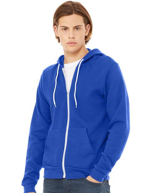 BELLA + CANVAS Sponge Fleece Full-Zip Hoodie 3739 - True Royal